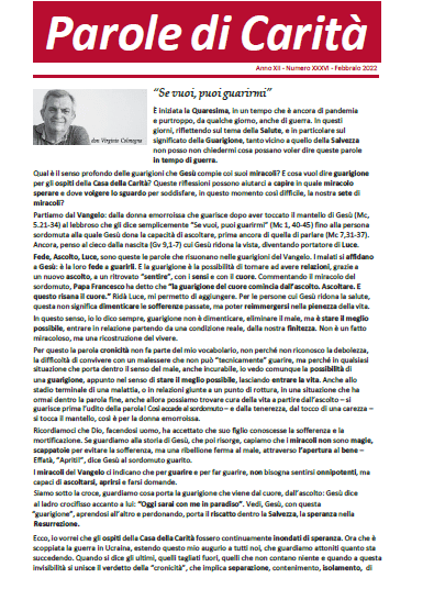 Parole di Carità febbraio 2022