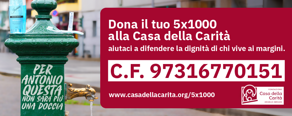 5x1000 nel 730 Casa della Carità